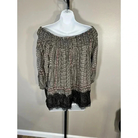 ANTHROPOLOGIE VANESSA VIRGINIA AUGUSTA OFF SHOULDER Summer Blouse Top Shirt~XS - Picture 4 of 7